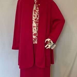 Vintage New fuchsia pink, four piece outfit. I